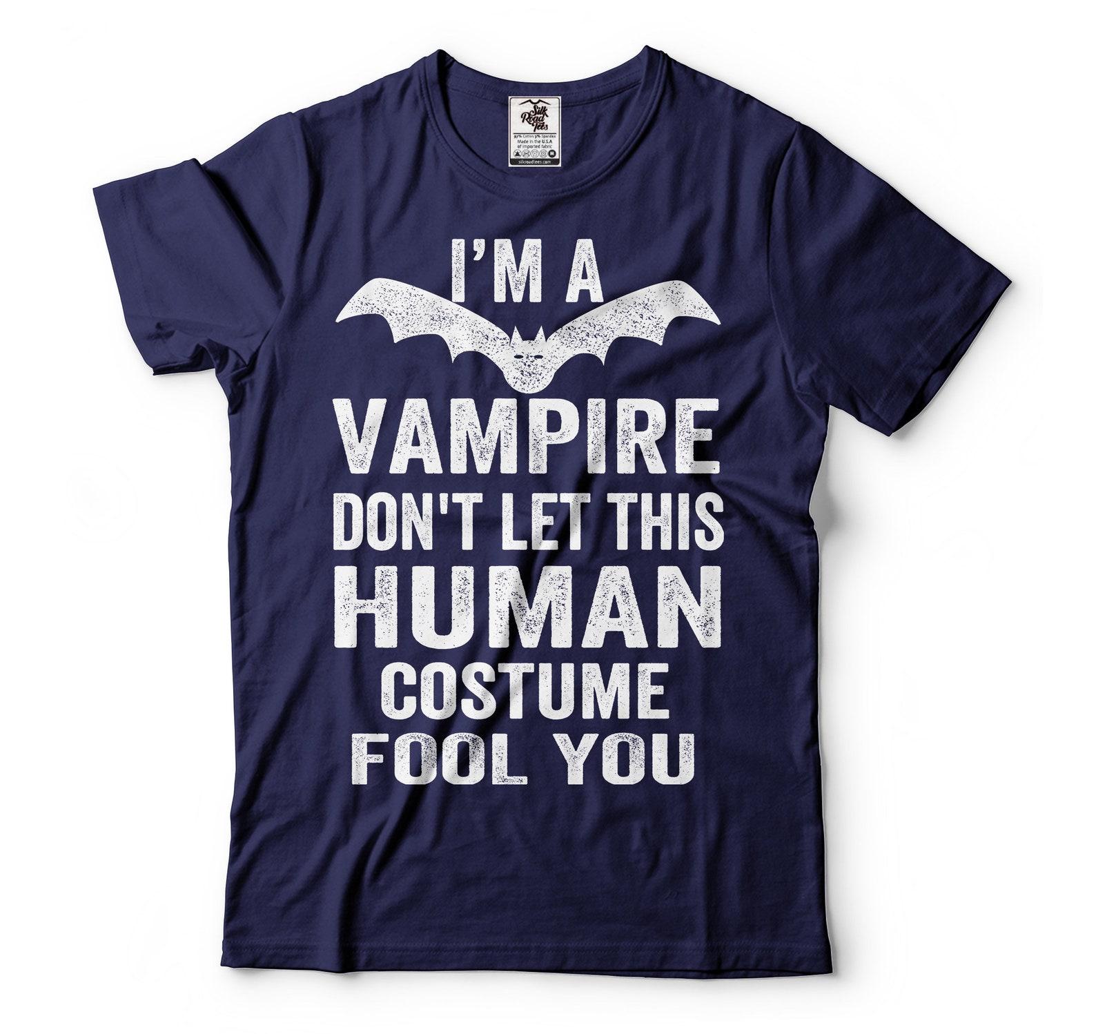 Funny Vampire Halloween Costume Shirt:  I m A Vampire  4XL