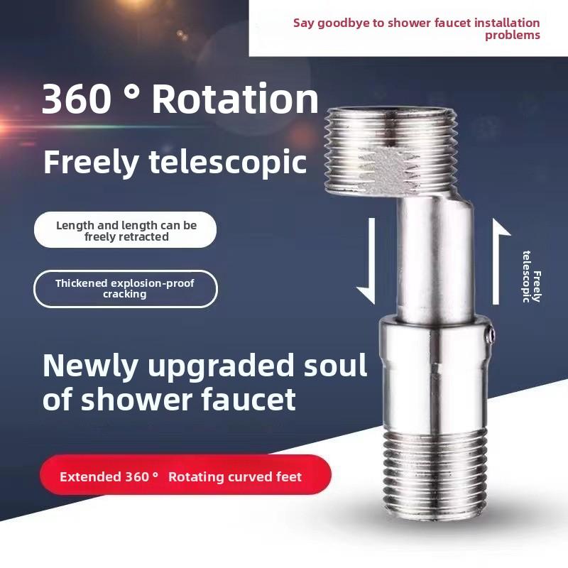 360 Degree Adjustable Faucet Angled Curved Foot Eccentric Screw Corner Tap Adapter Kitchen Faucet Accessories