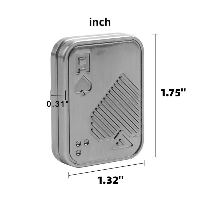 1PCS Poker A K Metal Push Poker EDC Fingertip Gyro Toy Decompression Metal Two-Layer Poker Card Office Casual Toy Finger Rotator