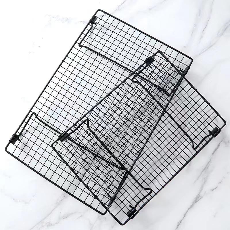 Antihaftbeschichteter schwarzer Klappständer: Perfekt zum Abkühlen von Kuchen, Brot oder als Laptop-Kühler