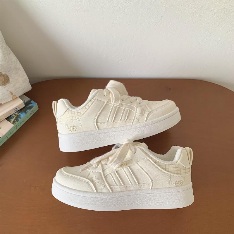 Sweet thick baseplate shoes women's new autumn white shoes niche versatile sports casual bread shoes