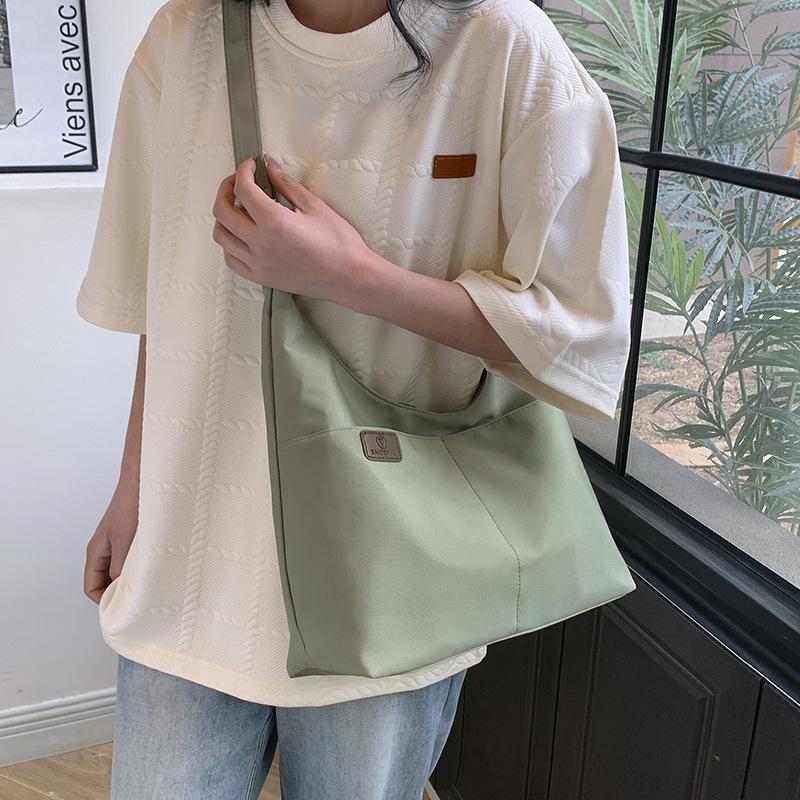 Lightweight Nylon Bag Large Capacity Women's Shoulder Oblique Span Bag College Student Class Schoolbag Leisure Versatile College