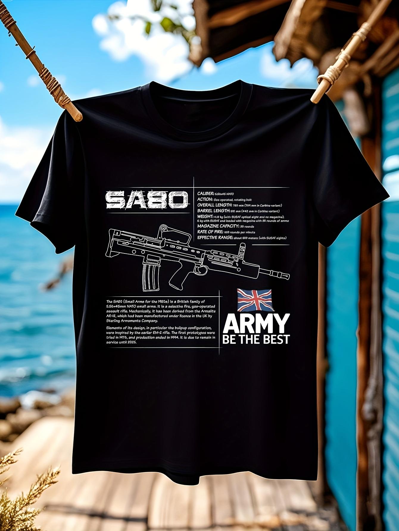 British Army SA80 Rifle Graphic Tshirt Graphic Tshirt - 1... XXXXL