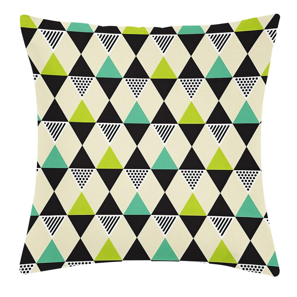 Colorful Geometric Pattern Pillowcase Dormitory Decoration Office Living Room Sofa Home Pillowcase