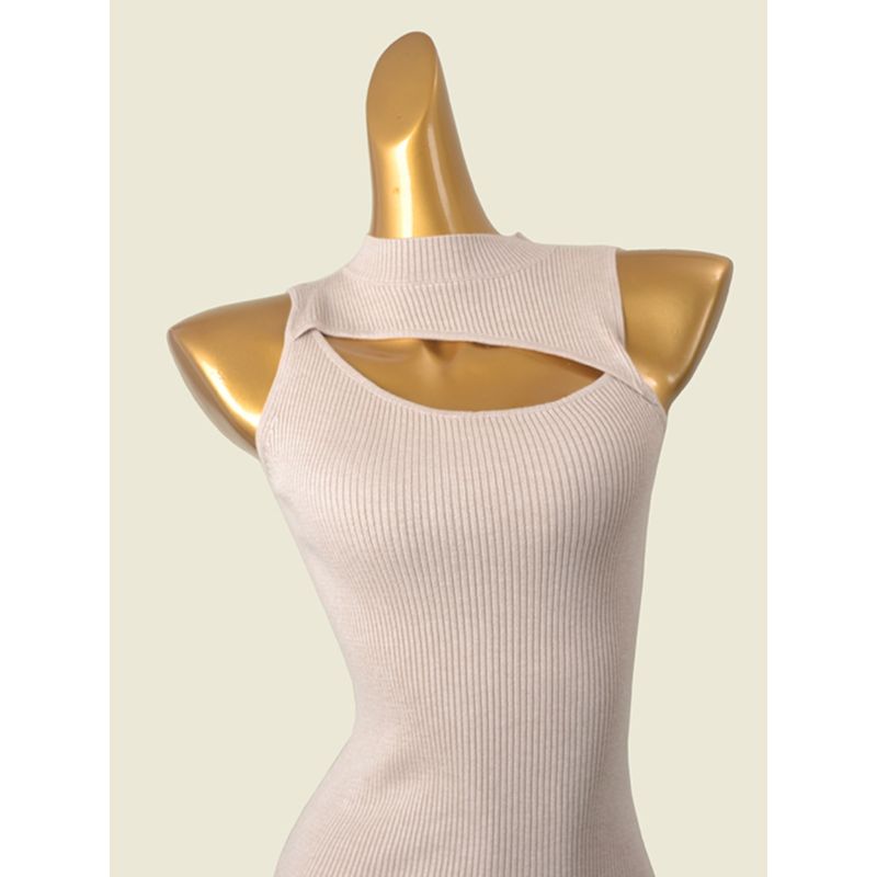 Cut Out Sexy Thread Knitted Hip Skirt Fashion Wind Sleeveless Sexy Inner Wear Dress Base Skirt