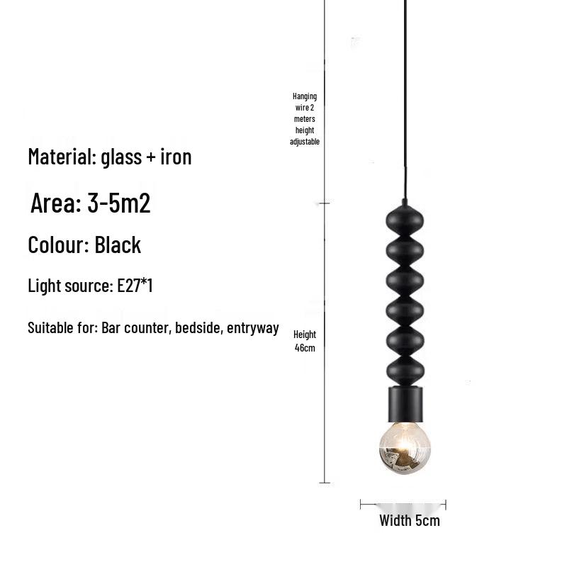 

Bauhaus Round Ball Bedside & Pendant Lamp - Modern Minimalist Design for Bedroom, Living Room, Entrance, Restaurant, or Bar