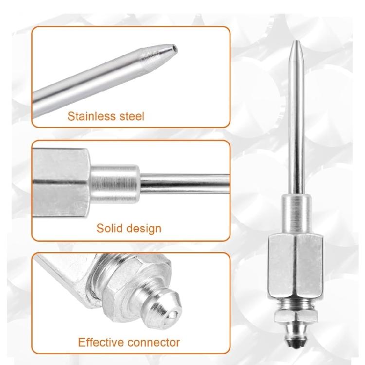 Needle Dispenser Detachable Injector for Tight Spaces Rubber Joint Nipple Straight Nozzle Coupler Grease Tool Accessory