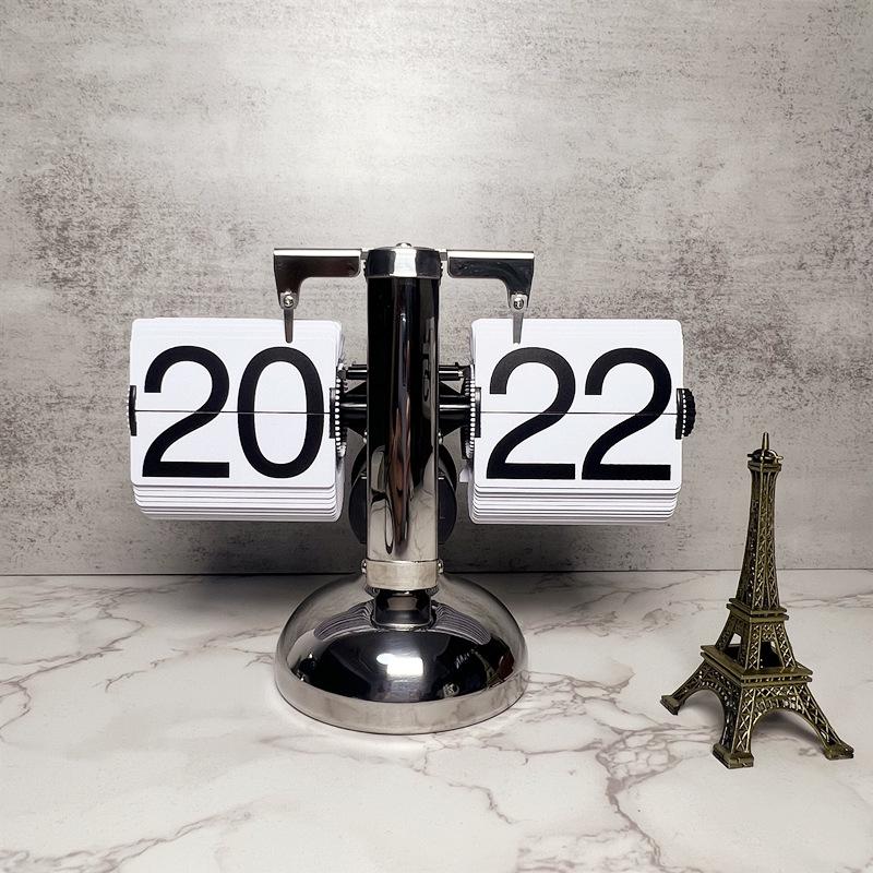 European Retro Flip Clock: Simple Desktop & Wall Design
