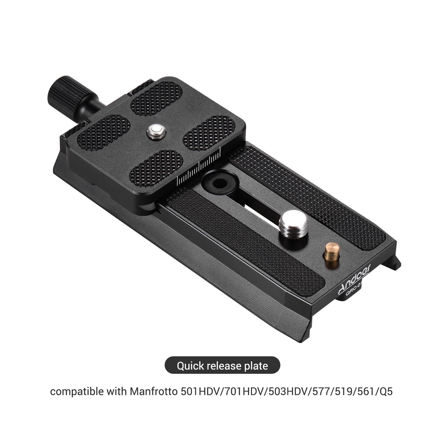Быстросъемная пластина QRC-01 Пластина QR из алюминиевого сплава с винтами 1/4 дюйма — фото 4