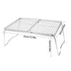 Foldable Camping Table Outdoor Folding Table Barbecue Table Stainless Steels Grilling Grate With Legs Camping Table