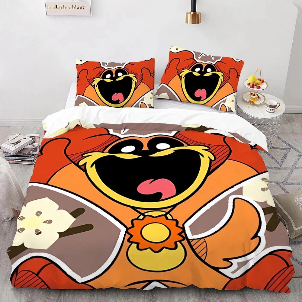 

Anime Cartoon Smiling C-Critters Horror Game Catnap Dogday Duvet Cover Sets Printed Bedding Set Double Queen King Size 2/3Pcs EU Single 135x200cm