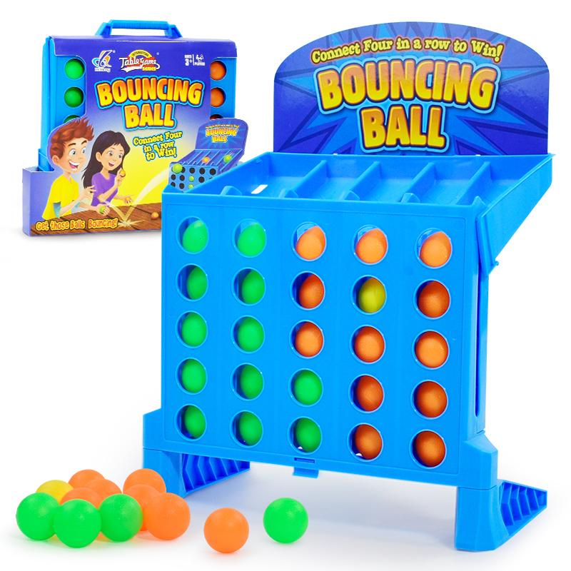Children's Fun Four Ball Combo Three-Dimensional Gomoku Parent-Child Interactive Competitive Throwing And Jumping Table Game