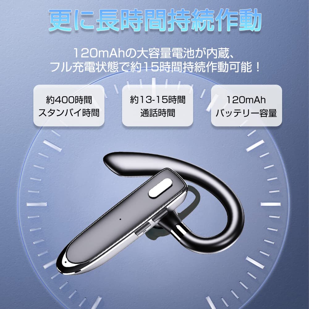 Meisei Bluetooth Wireless Bluetooth Earphones for Business and Single Ambidextrous Waterproof and Clear Compatible with iPhone Android 5.3 Headset,