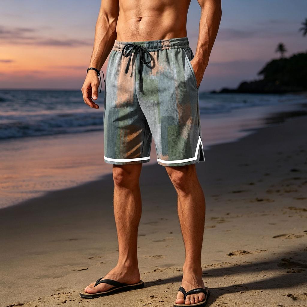 Men Mesh Athletic Shorts Breathable Lightweight Drawstring Waist Casual Sports Shorts with Pockets for Summer Gym Running Workout Outdoor Activities