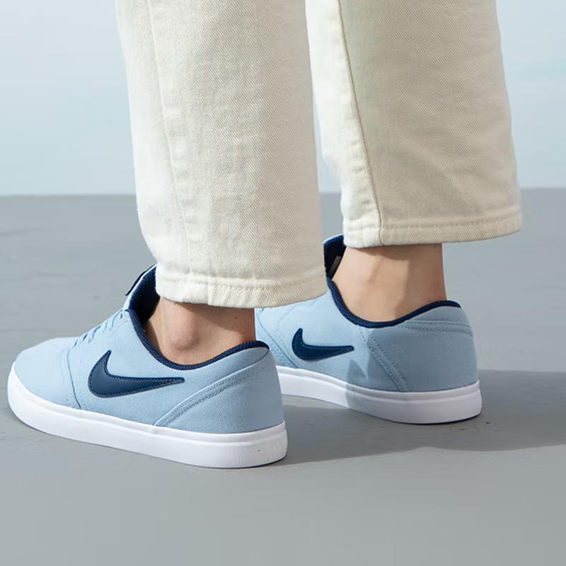 Nike Check Canvas SB GS Light Armory Blue Kids Sneakers White Midnight-Navy 905373-407