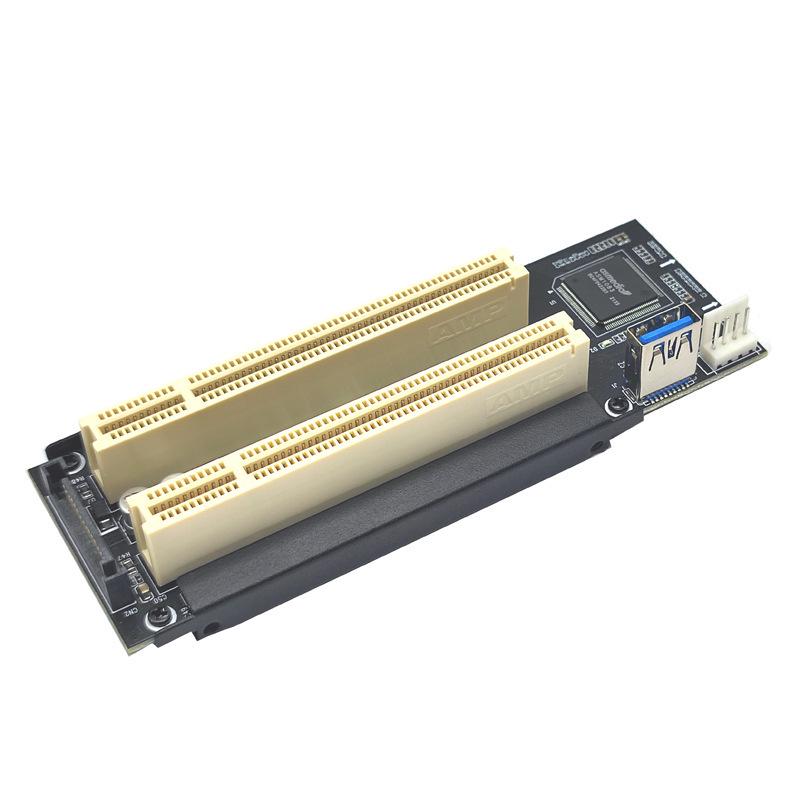 PCIe to Dual PCI Slot Adapter for Sound Cards and Parallel Port Cards