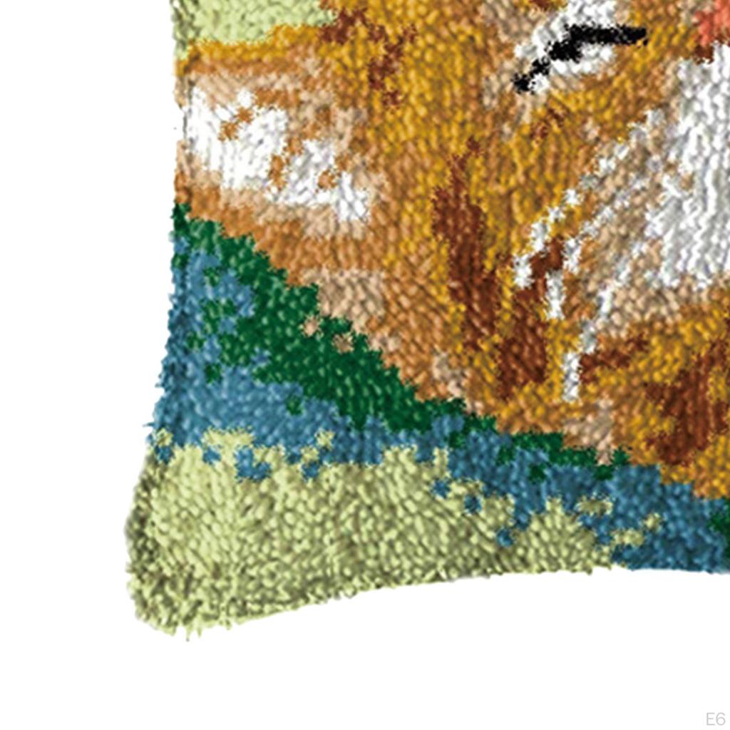 DIY Cushion Cover Crochet Cute Sewing Thread Tool Festival Gift Handmade Latch Hook Craft