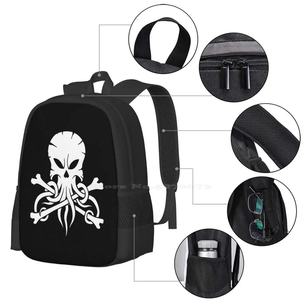 Alestorm Squid Bag Backpack For Men Women Girls Teenage Alestorm Folk Power Pirate Metal Music Skull Logo Squid