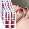 New Summer Glossy Pink Gradient Toenail Stickers, Perfect for Beachy Girls, Trending Nail Art Stickers.