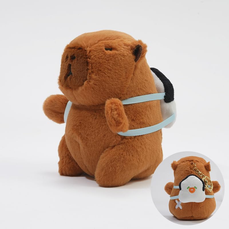Clearstone Capybara Plush Keychain, Chavimaru Sushi, 18.5cm, Brown