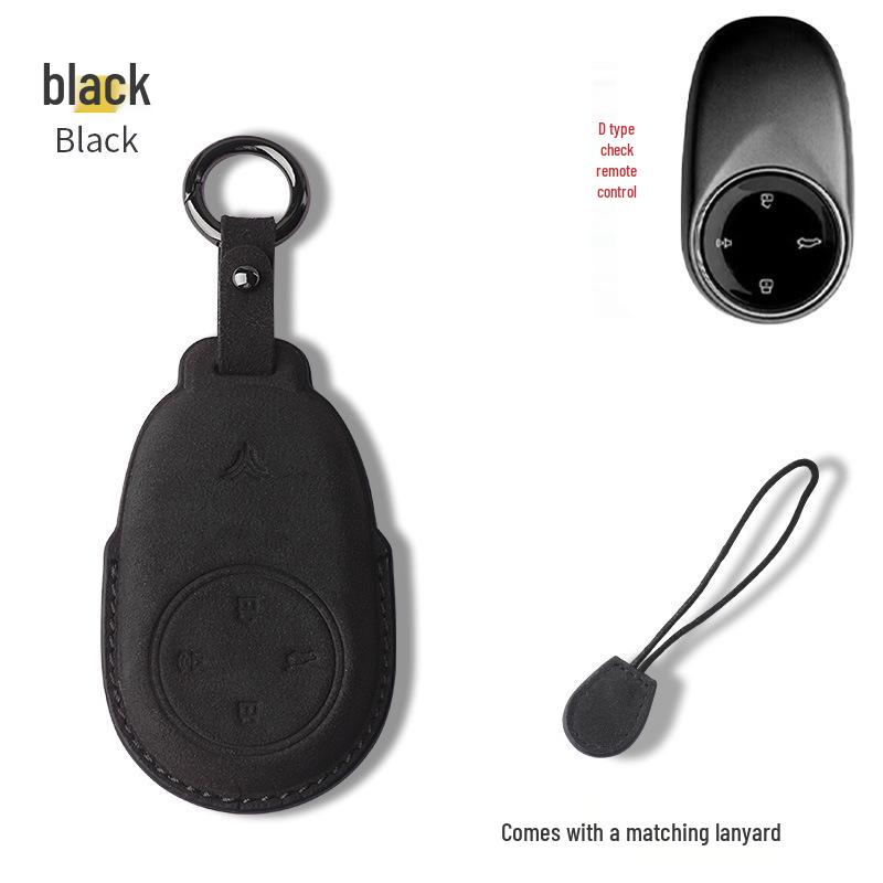 Nezha Key Case: Premium Suede Wrap for UPro New Energy Car Key