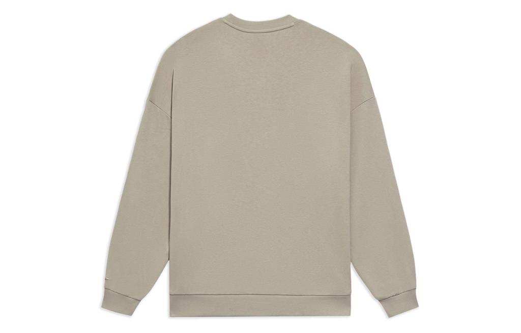 Li Ning Training Series Solid Color Fleece Lined Loose Fit Crew Neck Pullover Long Sleeved Sweatshirt Unisex AWDRB76-11
