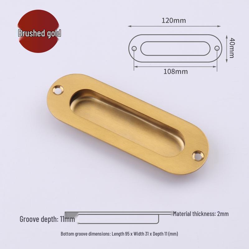 Stainless Steel Recessed Pull Handle for Sliding & Cabinet Doors