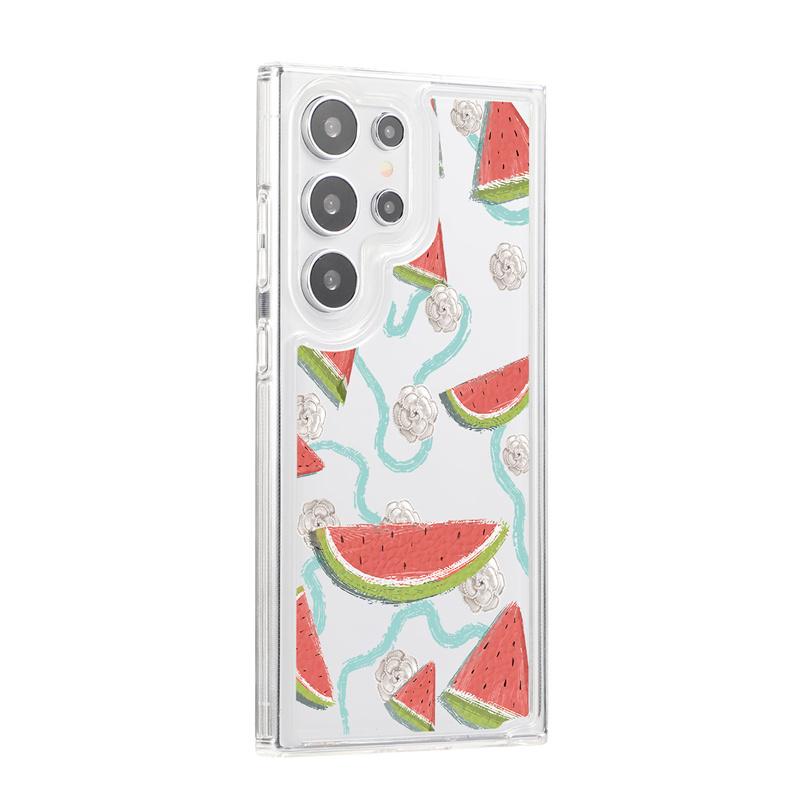 Ovocný průhledný kryt na telefon pro Samsung Galaxy S24 S23 S22 Plus Note 20 Ultra S21 S20 FE Silikonový měkký TPU Nárazuvzdorný zadní kryt