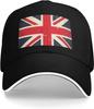 Union Jack Distressed Flag Baseballkappe Polyester Verstellbar Sportlich Lässig Sonnenschutzhut