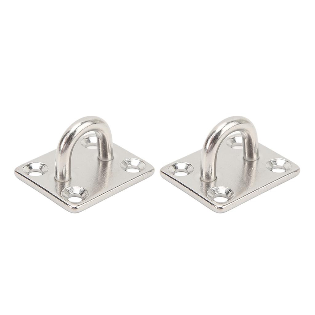 2Pcs Boat Square Pad Eye Stainless Steel Firm Durable Marine SS Pad Hardware for Yacht 30 X 35mm 1.2 X 1.4in