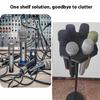 Lightweight Microphone Stand Stabiliser Hexagon Shock Absorbing Base Holder Tray 6-hole for Corded Wireless Vocal Mics