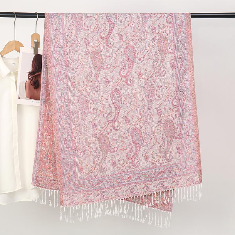 Luxury Brand Cashmere Women Scarf Printed Winter Warm Shawl and Wraps Pashmina Bandana Long Jacquard Paisley Female Foulard