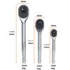 Fly Ratchet Wrench Set: Large, Medium, Small - 24T Straight, 72T Bent, Quick Release, Reversible, Auto Repair Tools