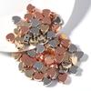 50 pcs Electroplated CCB Metallic Peach Heart Beads for Jewelry DIY and Bracelet Spacers