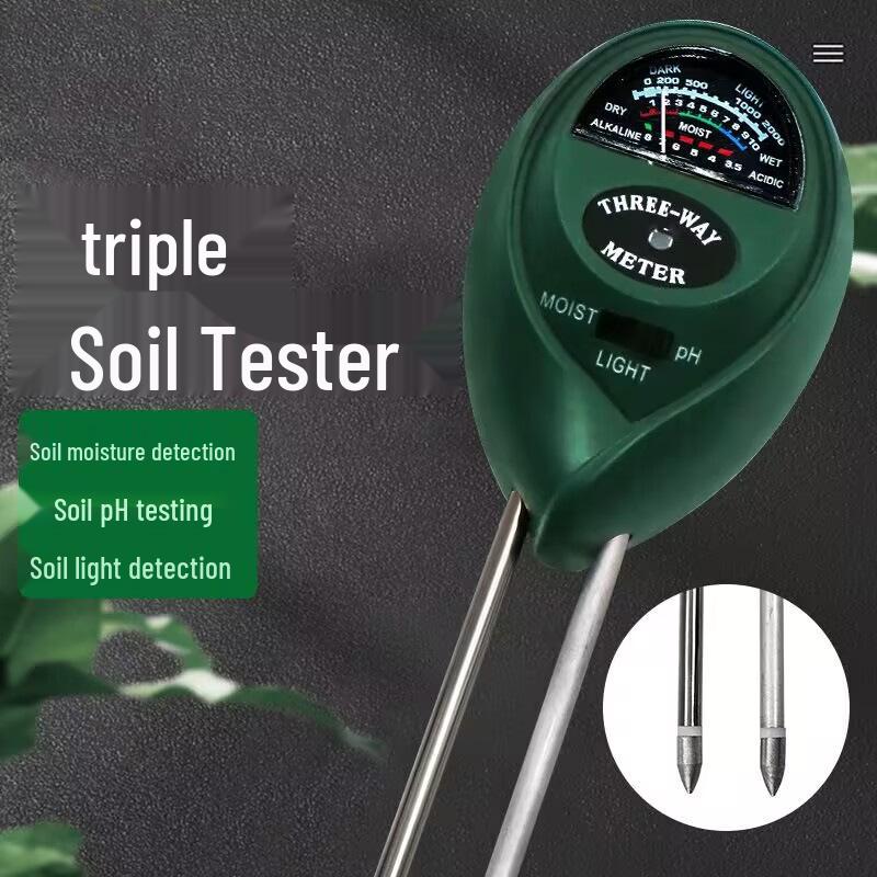 

Three-in-One Environmental Soil Tester: Illuminometer, Hygrometer, pH Meter