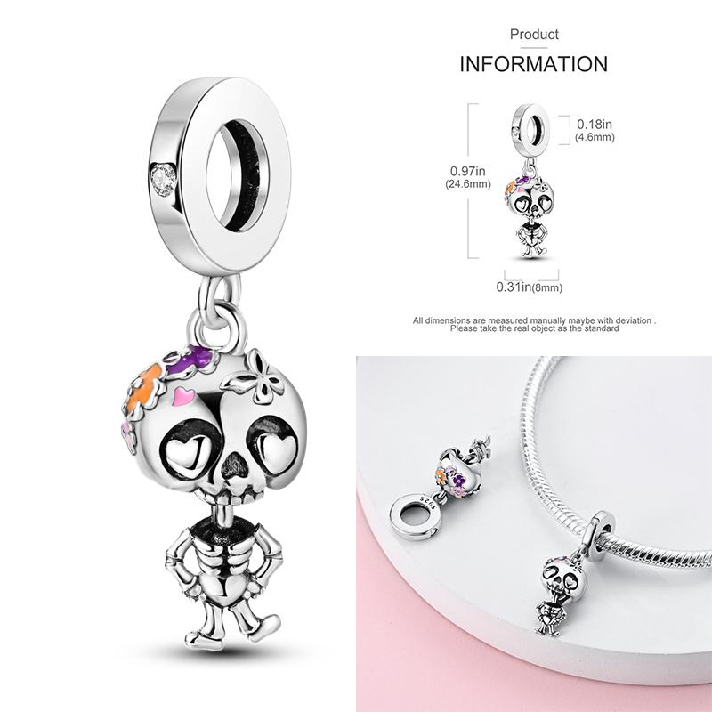 Copper Christmas Halloween Pumpkin Pendant Charms Beads Fit Original Bracelet Necklace For Women Diy