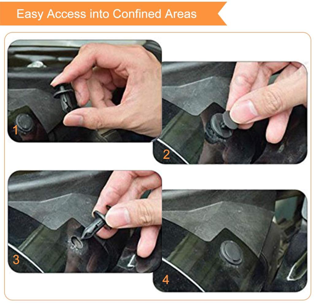 200 Stück 8mm Durchmesser 8mm Schwarz Fahrzeug Auto Stoßstange Türverkleidung Kotflügelverkleidung Clips Halterung Kunststoff Auto Befestigungselemente Nieten Clips