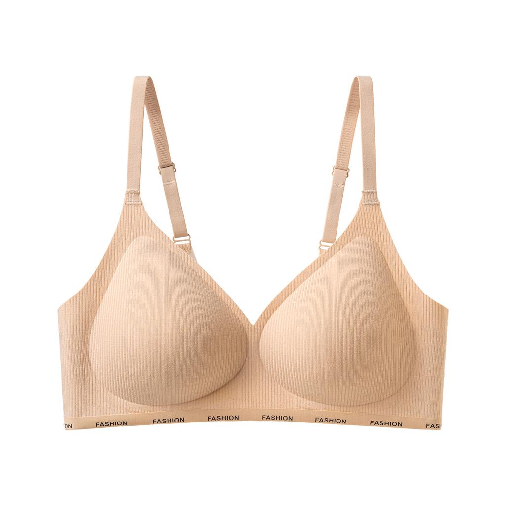 Traceless nude thread small chest gathering underwear women's thin anti-sagging lift 7A antibacterial comfortable bra bra