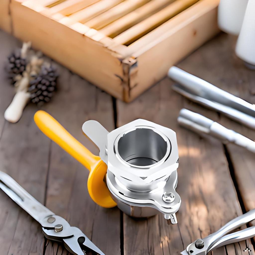 Honey Gate Valve -Honey Tap, Stainless Steel Honey Gate Valve, Gate Honey Bucket Accessories, Controlled Dispensing Extractor with Secure Closure for