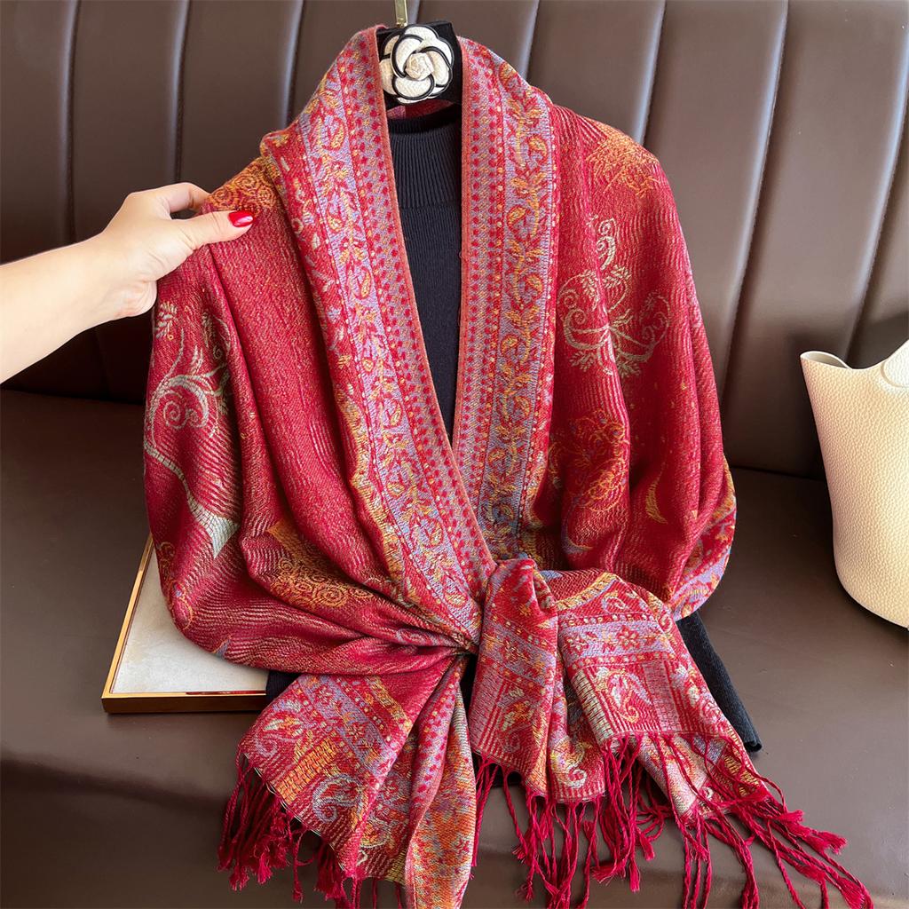Luxury Winter Scarf Women Cashmere Warm Pashmina Brand Foulard Female Shawls Wraps Paisley Bufanda Poncho Scarves Stole