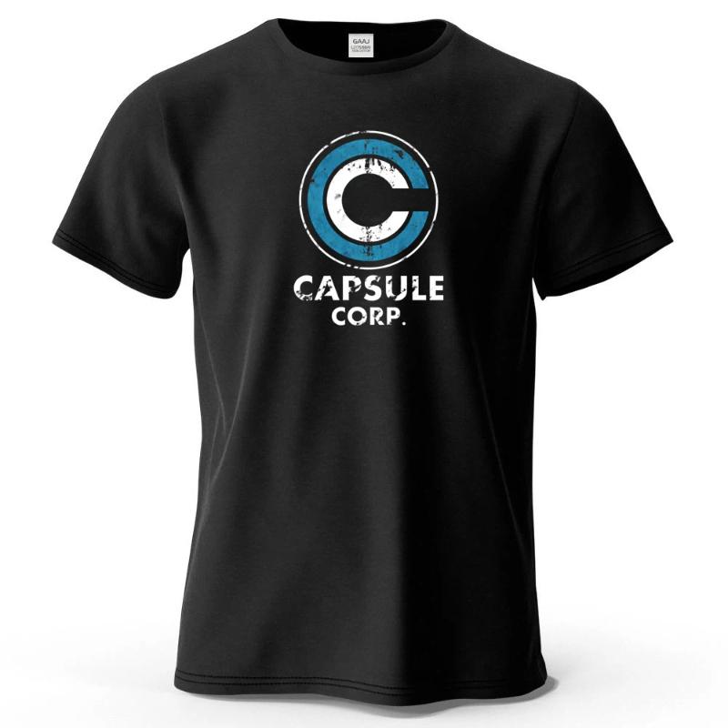 Capsule Corp Cotton Funny Printing Japan Anime Men T Shirt Tee Summer Streetwear Tops Fashion Brand Tshirt Clothing