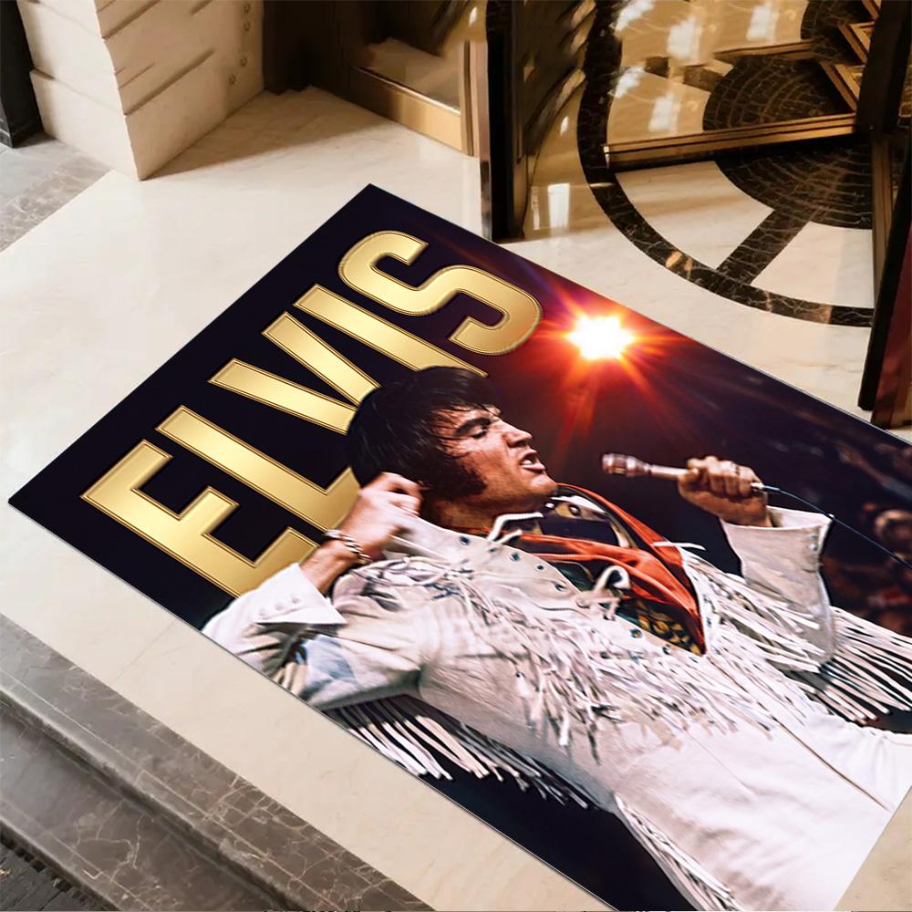 Elvis Presley Performance Carpet Design for Foyer Dormitory Decorate room Playrooms Antislip Carpet Anime Office Decor Perfect Gift for Women/Men