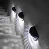 LED Solar Fence Lights Outdoor IP65 Waterproof Wall Lights Corrugated Lights for Fence Terrace Garden Path Decorative Lights