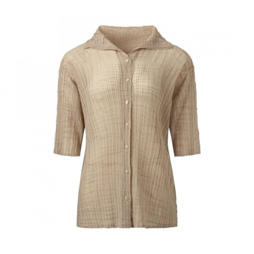 Pleats Me Collared Folding Button Jacket Ppjkm025024