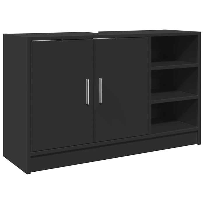 VidaXL Black Sink Cabinet 90x29x55 Cm Engineered Wood, Bathroom Cabinet, Bathroom Storage Cabinet, 848123