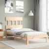 VidaXL Bed Frame with Headboard 90x200 Cm Solid Wood 3193581