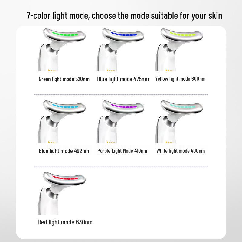 Seven-Color Light Beauty Device for Face and Neck - Dual Use