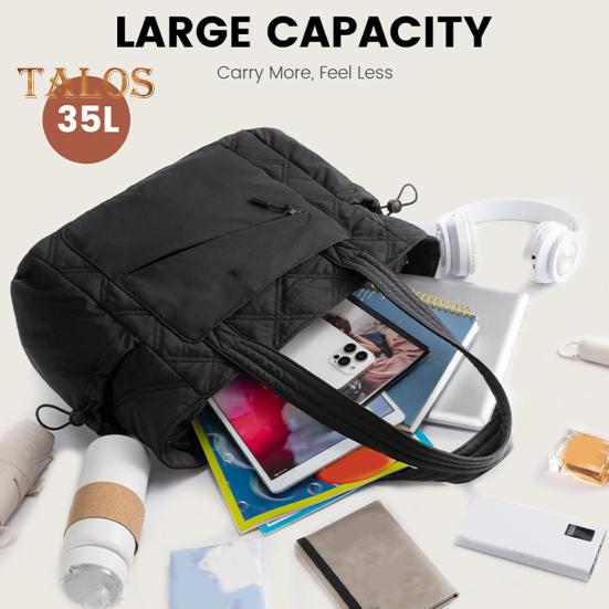 Dámská taška tote s držákem na pohár, barevně blokovaná, psaníčko, kabelka, prošívaná taška puffer přes rameno se zipovými kapsami na cestování, do práce, na ulici