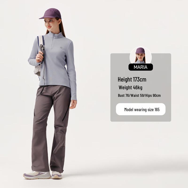 Tanbol Women's Semi-High Collar Wool Blend Sweatshirt