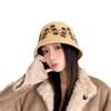 Autumn and Winter Hat Women's New Japanese Fashion Versatile Bucket Hat Showing Face Small Korean Version Trendy Basin Hat Plaid Fisherman Hat